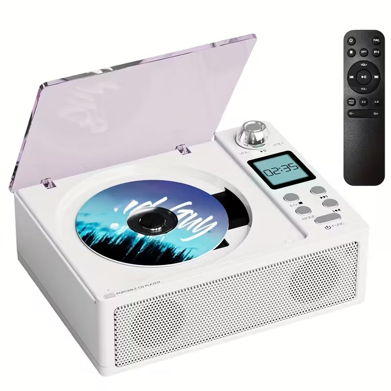 NNETM CD Player with Wireless Speaker & FM Radio